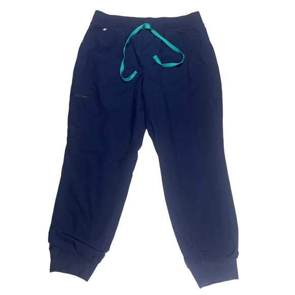 Figs Pants - FIGS Lined Zamora Joggers Scrubs Pants XL Petite Navy Blue Medical Nurse Pants